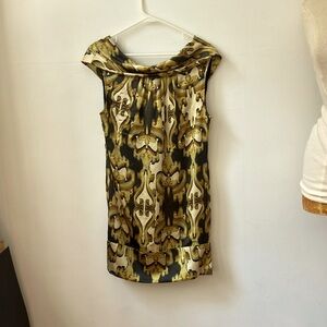 Ted Baker silk cowl-necked multicolored minidress size 2